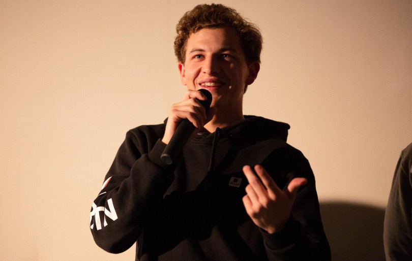 Tye Sheridan during Q&A after "The Mountain" screening at AFF (photo by Filip Basara)