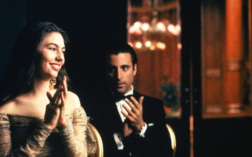 Andy Garcia i Sofia Coppola w filmie Ojciec chrzestny III (1990)