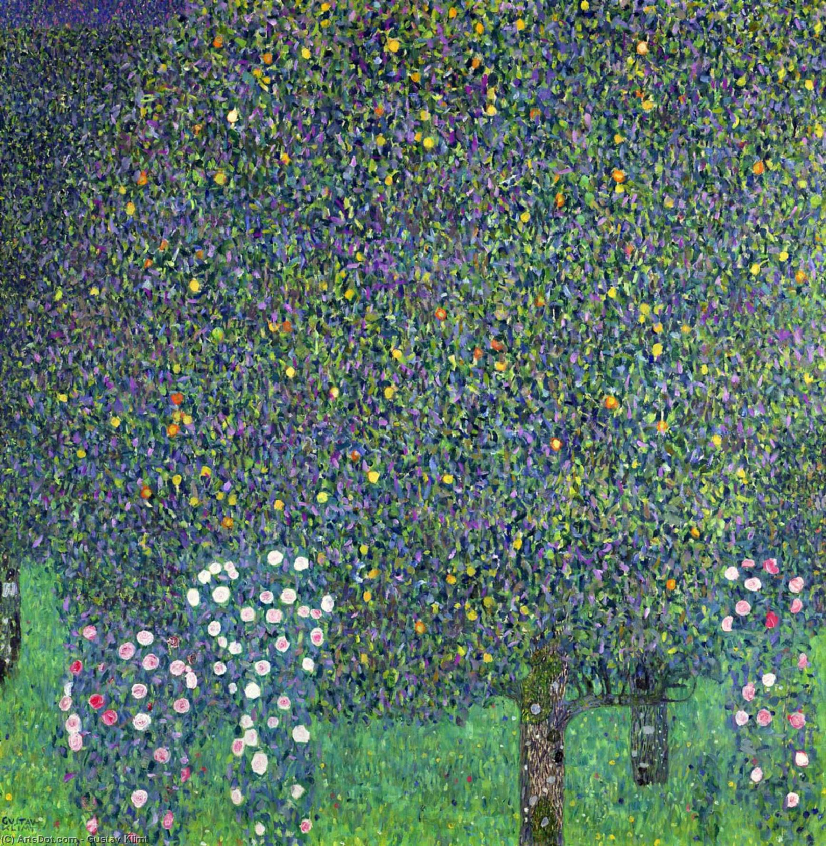 „Róże pod drzewami” 1905 r., Gustav Klimt